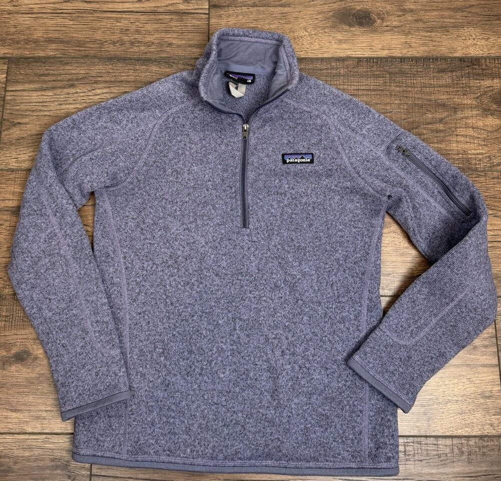 Patagonia Women’s Better Sweater 1/4 Zip Fleece Pullover Heather Purple Sz Small